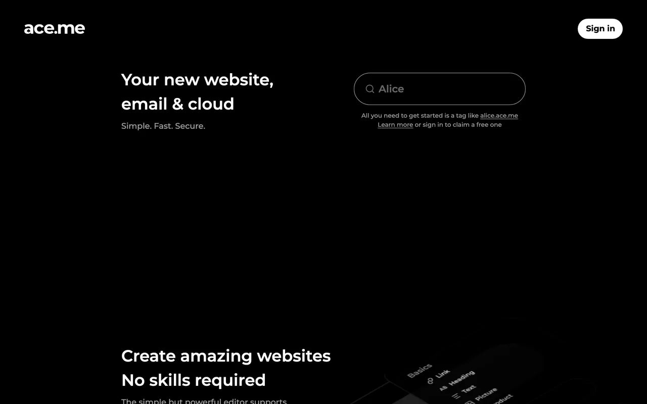 ace.me preview