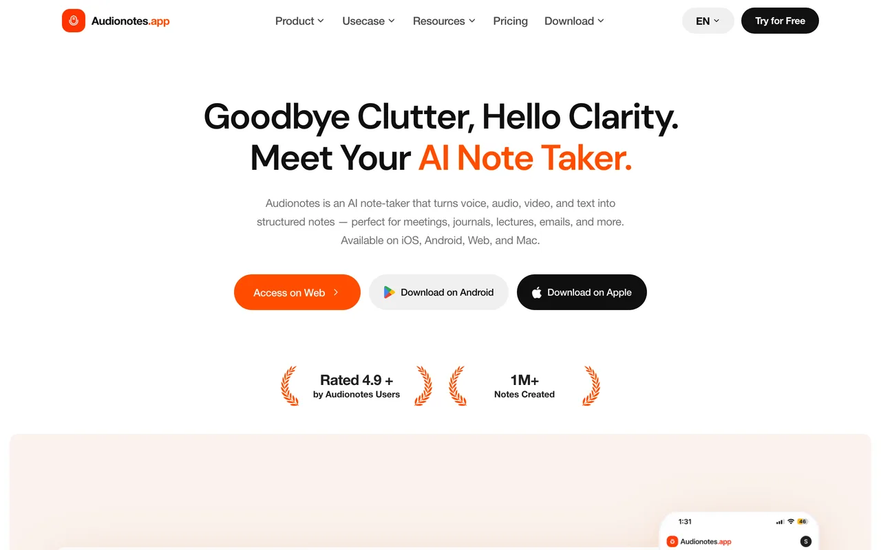 AudioNotes preview