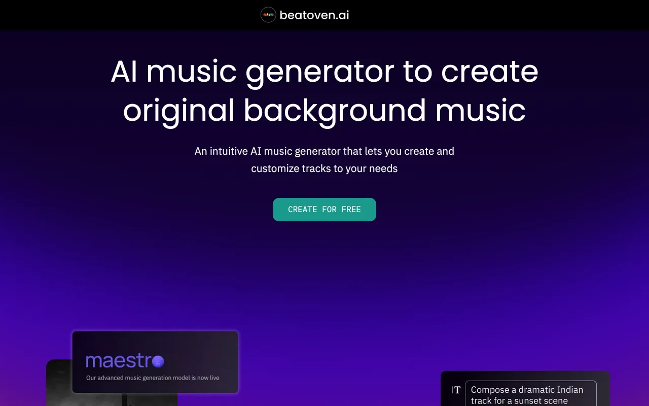 Beatoven.ai preview