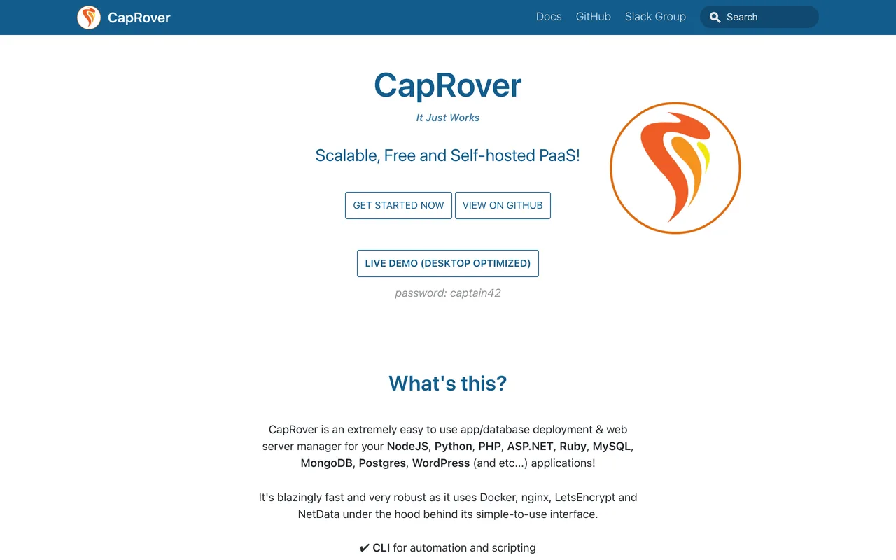 CapRover preview