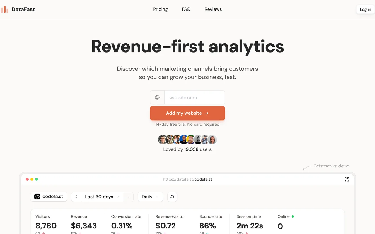 Datafast preview