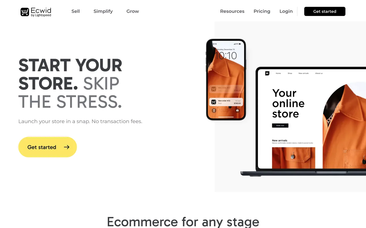 Ecwid preview