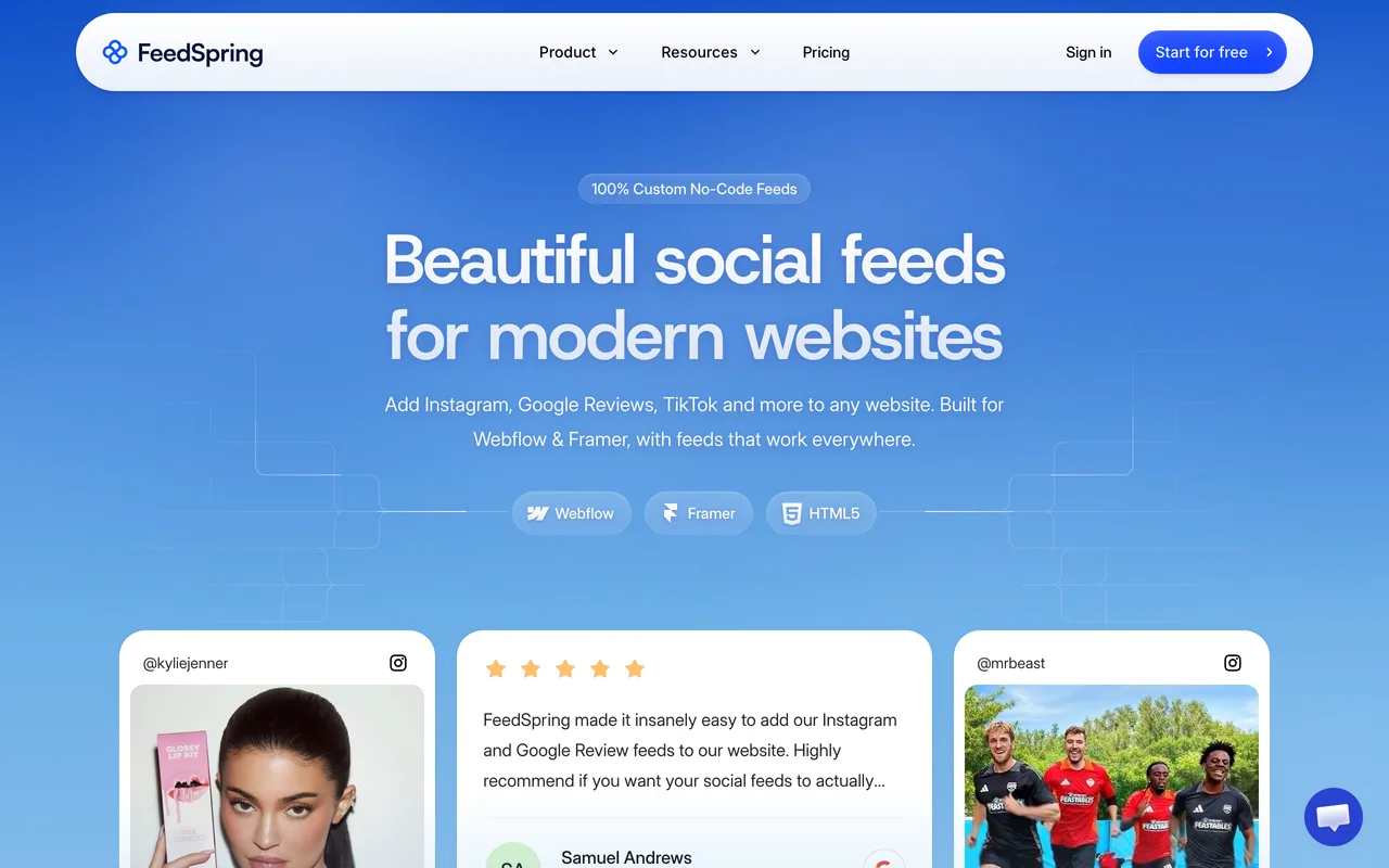 FeedSpring preview