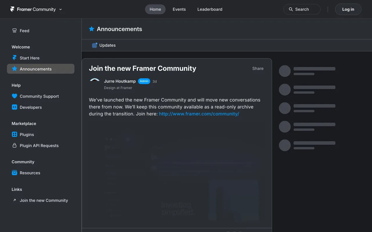 Framer Community preview