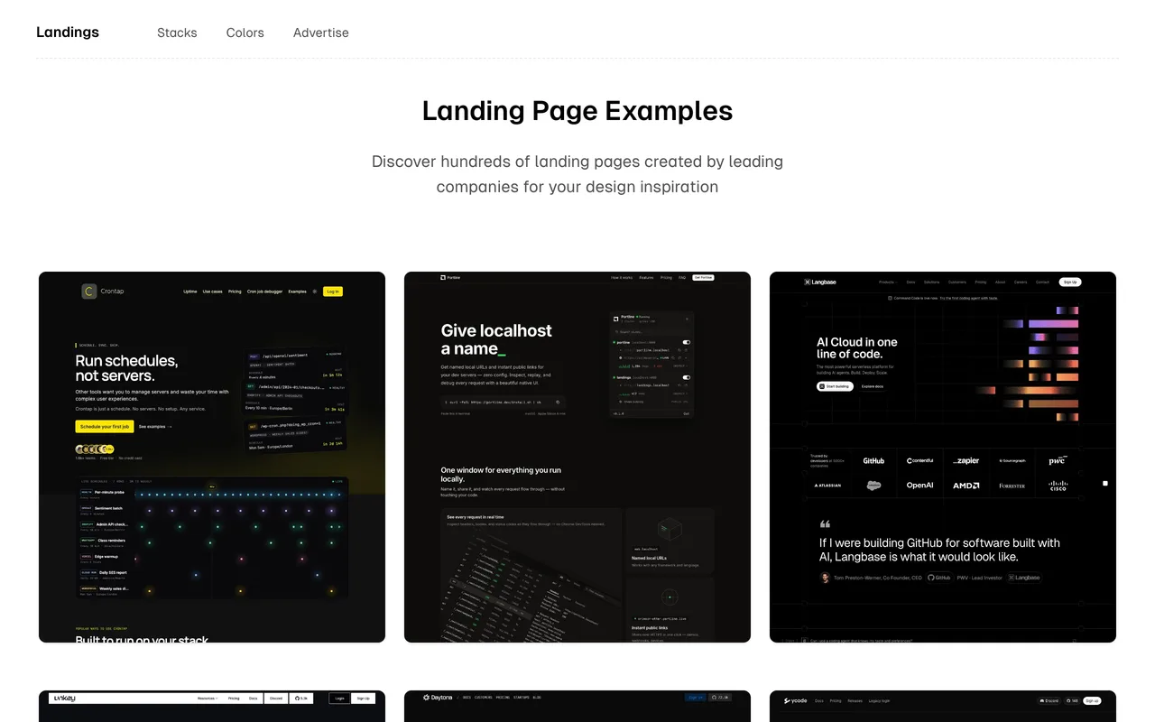 Landings preview