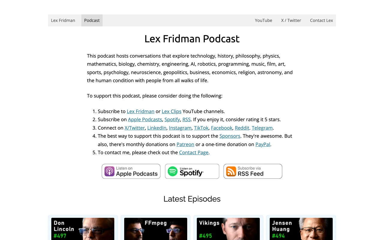 Lex Fridman Podcast preview