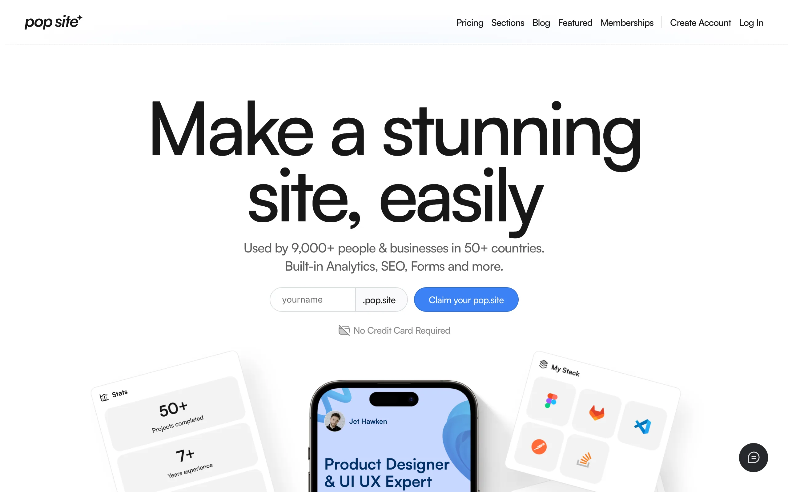 Pop Site preview