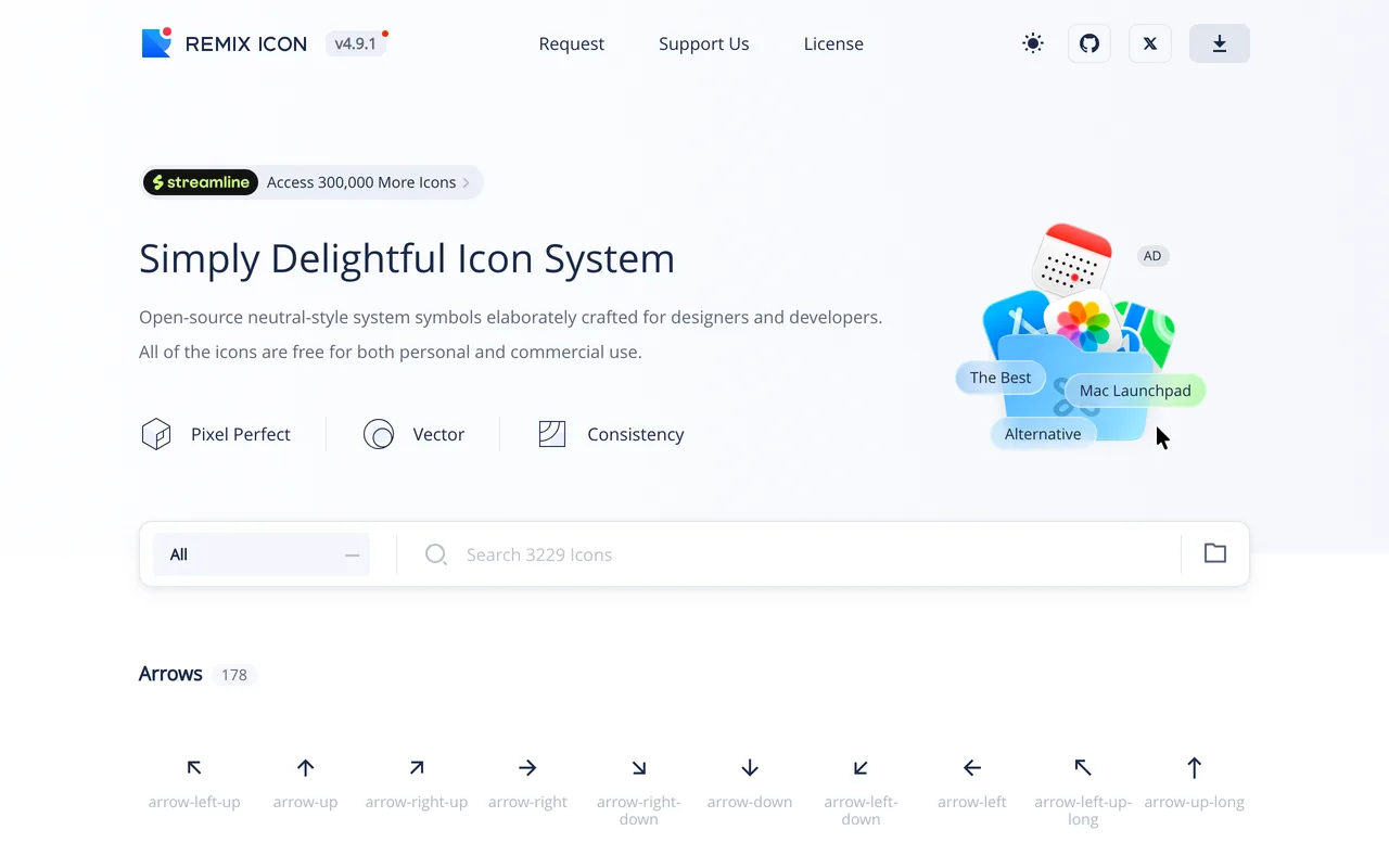 Remix Icon preview