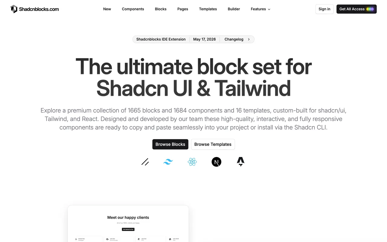 Shadcnblocks preview