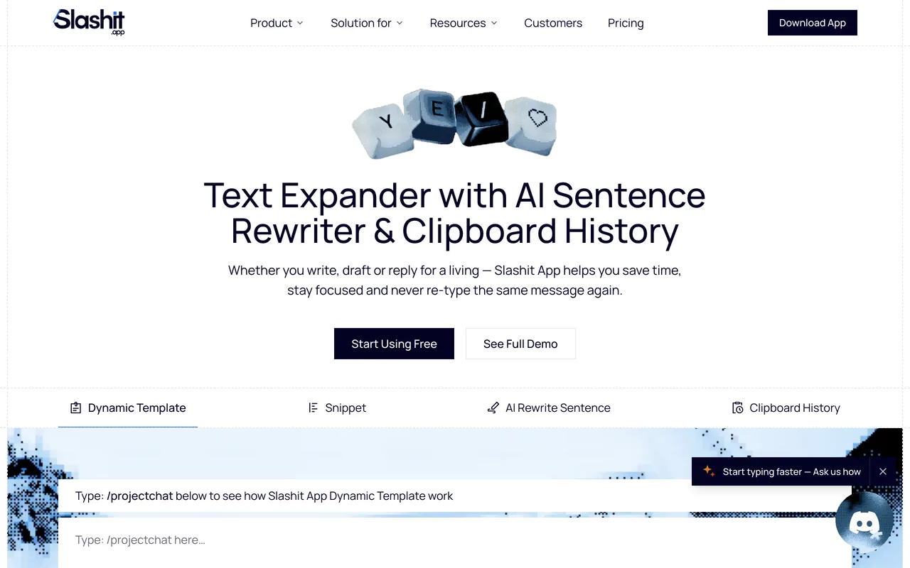 Slashit App preview