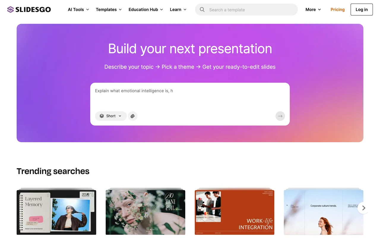 Slidesgo preview