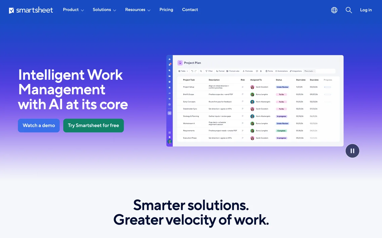 Smartsheet preview