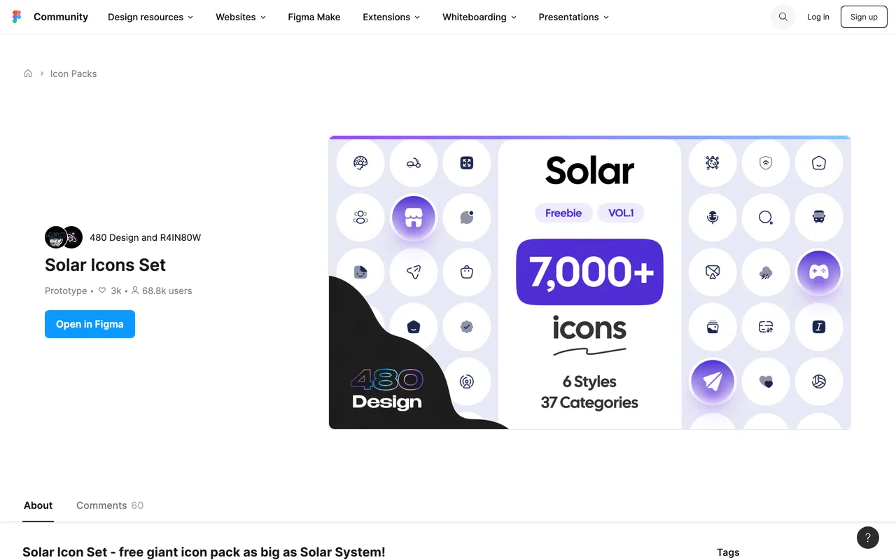 Solar Icons preview