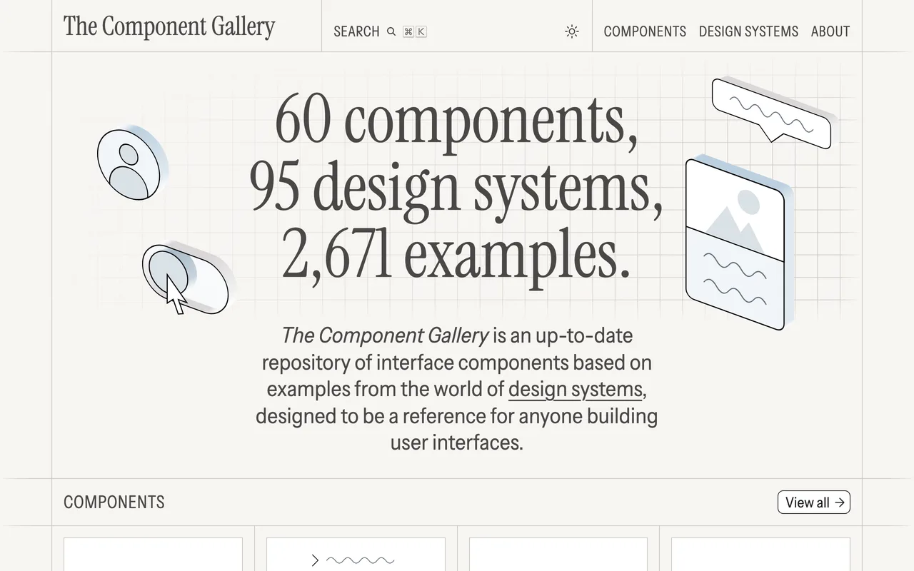 The Component Gallery preview