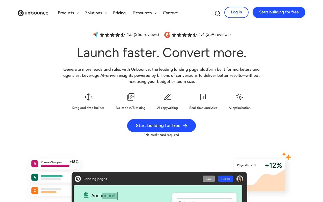 Unbounce preview