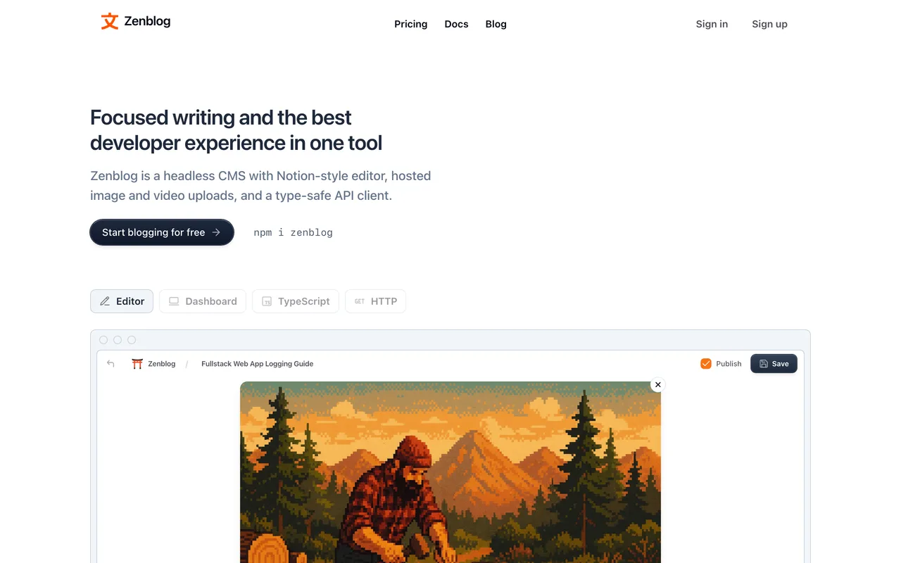 Zenblog preview